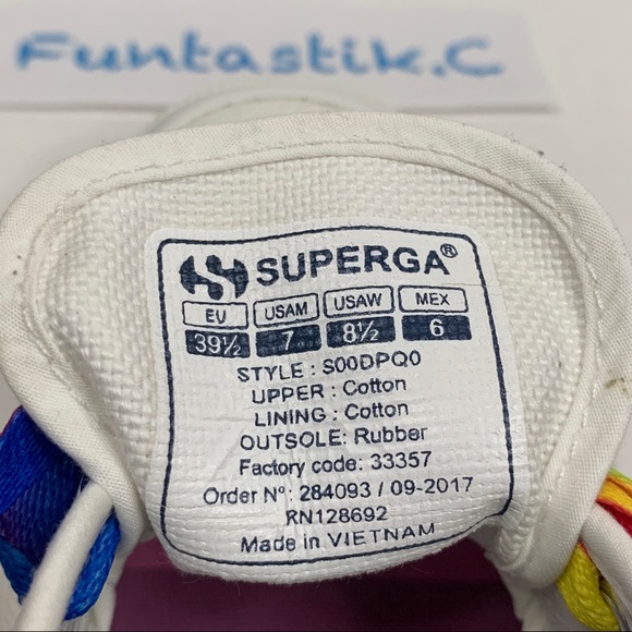 Superga Rainbow Laces & Soles Multicolored Unisex Sneakers S00DPQ0; W: 8.5, M: 7 - Picture 8 of 13